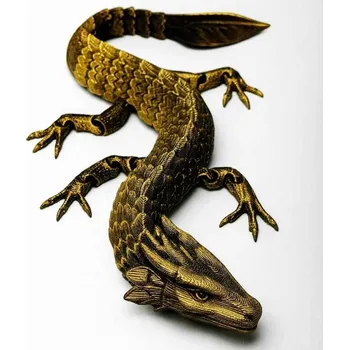 Flexi čínský drak z 3D tiskárny | Svíčkománie3D | Barva: Zlato-černá