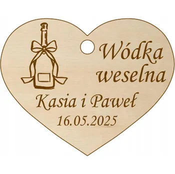 Svatební dekorace ZÁVĚSKA NA LÁHEV SVATEBNÍ VTIPNÉ VZKAZY DŘEVO NA VODKU ALKOHOL SVATBA