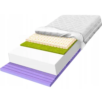 Matrace H2 pěnová matrace 100x220 latexová konturovací hypoalergenní s trávou 30 cm
