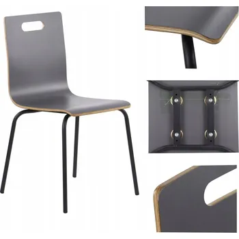 Konferenční židle do restaurace, kanceláře, hotelu WERDI A černá/šedá
