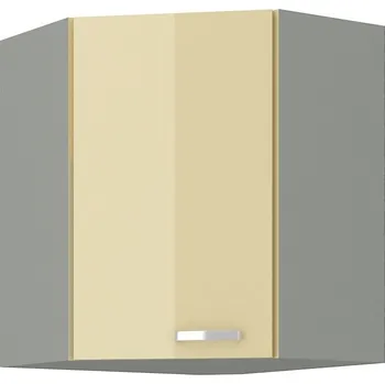 Kuchyňská skříňka Horní rohová skříňka ULLERIKE - 60x60 cm, krémová / šedá