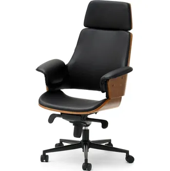 Kancelářská židle GUDRUN - ořech / černá