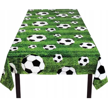 ubrus Fóliový ubrus na narozeniny 120x180 cm Fotbalová párty zelený - Boland