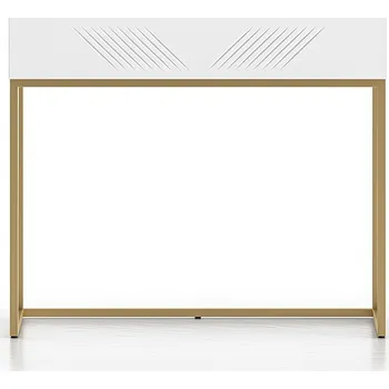 Konferenční stolek Konzolový stolek ADELE 3 - bílý / zlatý