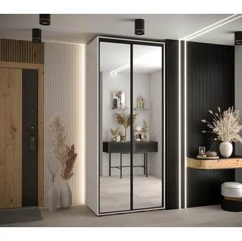 Šatní skříň Šatní skříň ASIRI 2 - 120/45 cm, bílá / černá