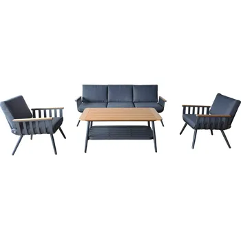 Zahradní sestava Zahradní sestava KARINE - tmavě šedá / hnědá