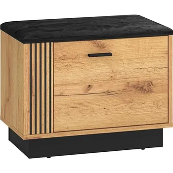 Botník Malý sedací botník FAZA - dub craft / černý