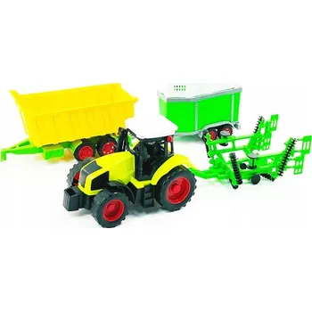 autíčko Zemědělské Vozidlo Sada Hraček Traktor s Přívěsem a Zemědělskými Stroji