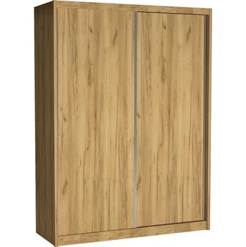 Šatní skříň Šatní skříň 180 cm s posuvnými dveřmi BERLINA 2 - dub kraft zlatý