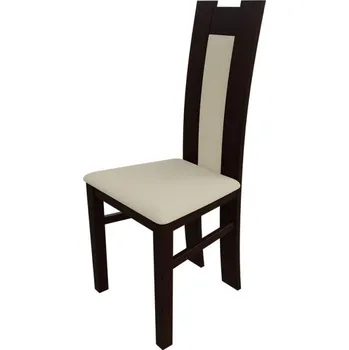 Jídelní židle Jídelní židle MOVILE 18 - ořech / béžová ekokůže