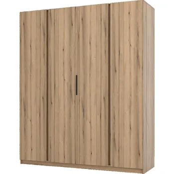 Šatní skříň Čtyřdvéřová šatní skříň 200 VERU - dub evoke / dub evoke