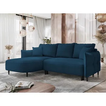 Sedací souprava Rohová sedačka s úložným prostorem KLORA - modrá, levý roh