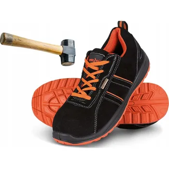 Pracovní obuv PRACOVNÍ BOTY PÁNSKÉ DÁMSKÉ SEMIŠOVÉ KOŽENÉ S OCHRANOU PRSTŮ VEL. 46