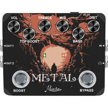 Kytarový efekt Rowin Metal kytarový efekt pedál - Tradiční metalový zvuk 80./90. let. 6C