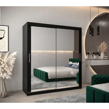 Šatní skříň Skříň s posuvnými dveřmi v šířce 180 cm TIMEA 3 - černá