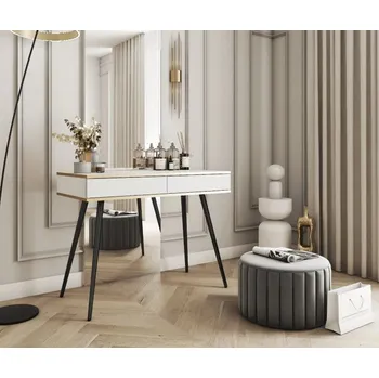 Konferenční stolek Konzolový stolek JENY 1 - bílý / zlatý / černý