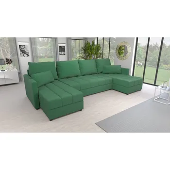 Sedací souprava Rozkládací sedací souprava do U KLAVERA 2 - láhvově zelená