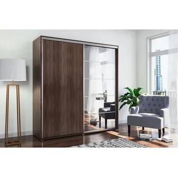 Šatní skříň Prostorná zrcadlová šatní skříň JACOBO, šířka 175 cm, výška 245 cm