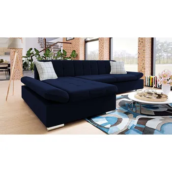 Sedací souprava Moderní rohová sedačka HARUKA - modrá, levý roh