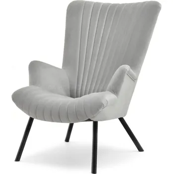 Křeslo Čalouněné křeslo JARNO - světle šedé / černé