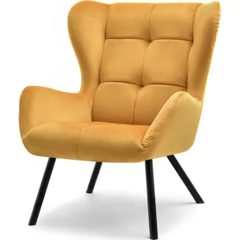 Křeslo Křeslo ušák DAVOR - medové / černé