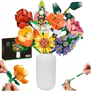 ostatní stavebnice SADA STAVEBNÍCH STAVEBNICE 779 DÍLŮ KVĚTINY