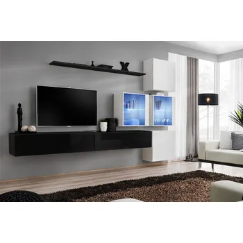 Obývací stěna Stěna do obývacího pokoje RIONATA 19 - černá / bílá