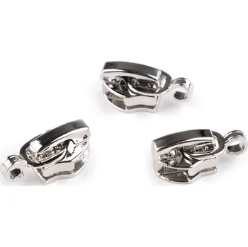 Zip Jezdec ke spirálovým zipům No 5 s háčkem na přívěsek, střední, 1 nikl