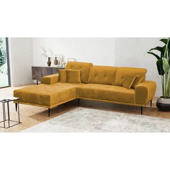 Sedací souprava Moderní rohová sedací souprava RURI - hořčicová, levý roh