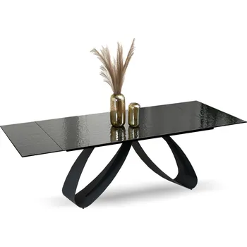 Jídelní stůl Rozkládací jídelní stůl 180(260) EVONY - antracitový / černý