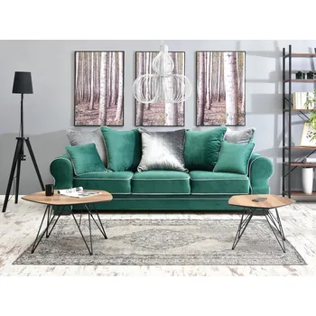 Pohovka VENETI Pohovka s úložným prostorem SHERLY zelená