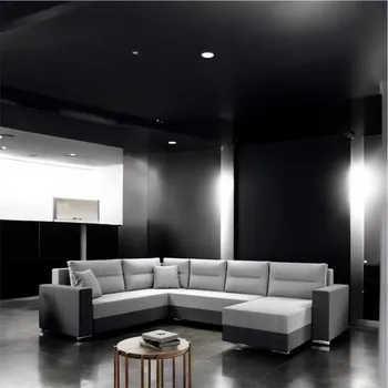 Sedací souprava Rozkládací sedací souprava ISAMARA 2 - šedá / černá