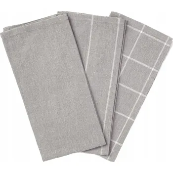 Utěrka Sada kuchyňských utěrek MORGAN šedé, 3 ks 2*45x65 cm HOMLA