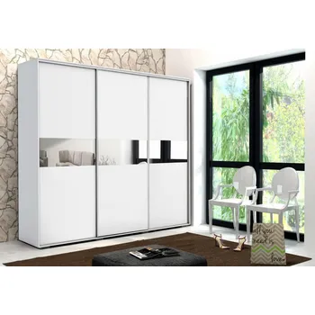 Šatní skříň Prostorná šatní skříň 250 cm LUIS - bílá