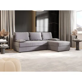 Sedací souprava Rozkládací rohová sedačka ADELINDE - světle šedá, pravý roh