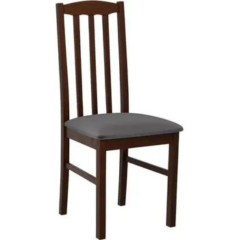 Jídelní židle Čalouněná židle k jídelnímu stolu EDON 12 - ořech / tmavá šedá