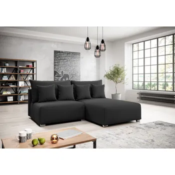 Sedací souprava Malá sedací souprava ROSIANA - černá, pravý roh