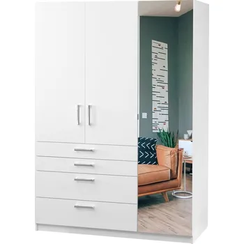 Šatní skříň Šatní skříň 150 KRISTINA se zrcadlem - bílá