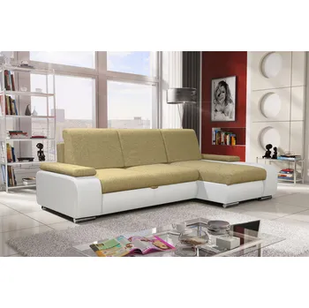 Sedací souprava Sedací souprava s úložným prostorem XAVERA - bílá / světle žlutá