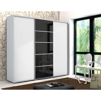 Šatní skříň Moderní prostorná šatní skříň MANUEL, šířka 278 cm