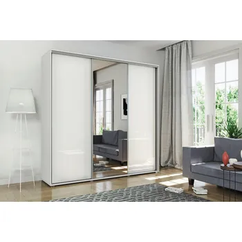 Šatní skříň Šatní skříň 250/215 MATEO se zrcadlem - bílá