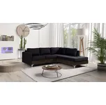 Rohová sedací souprava CHOWAN 3 - černá / dub monastery, pravý roh