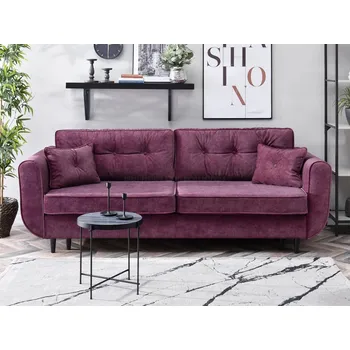 Pohovka Rozkládací pohovka LALESKA - fialová / černá