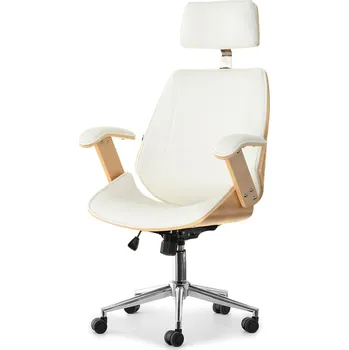 Jednací židle Kancelářská židle EVALISA - buk / krémová / chrom
