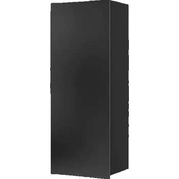 Policová skříň Závěsná skříňka CHEMUNG - černá / lesklá černá