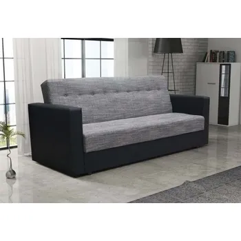 Pohovka Moderní rozkládací pohovka MALIN, šedá + černá eko kůže