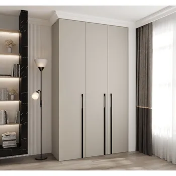 Šatní skříň Šatní skříň s policemi 140/50 LORENA 3 - kašmír / černá