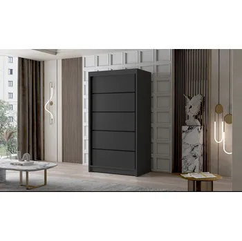 Šatní skříň Dvoudveřová šatní skříň NICA - šířka 100 cm, černá