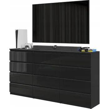 Komoda Komoda Furnica 180 x 33 x 92 cm antracit lesk