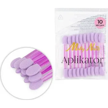 Molly Nails pudrový aplikátor oboustranný fialový 10ks
